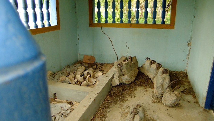 The bones of Wat Pratheath, carefully kept by Ven. May Sokhan.
