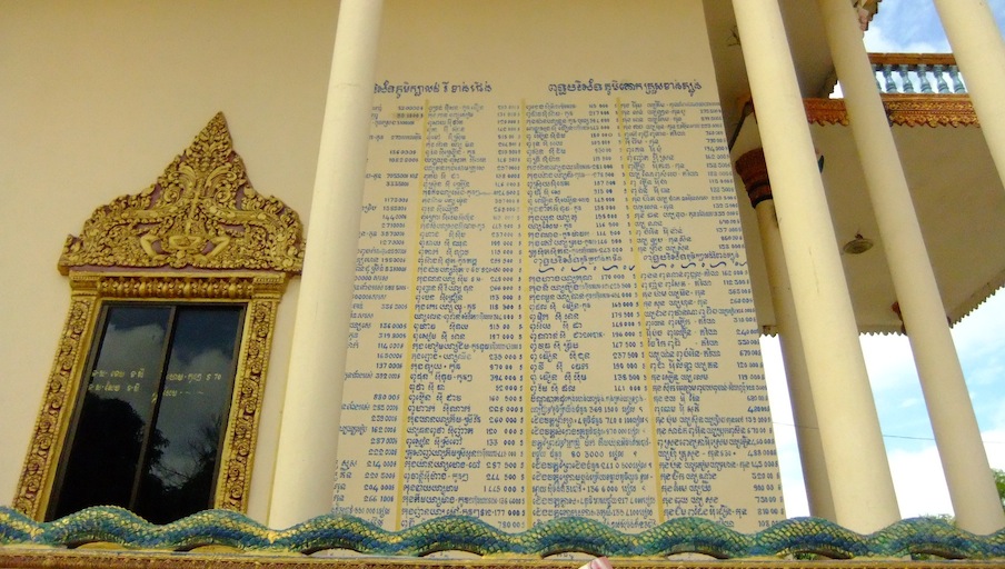 List of donors to Wat Pratheath which was built at the site of a major torture centre during the Khmer Rouge period.