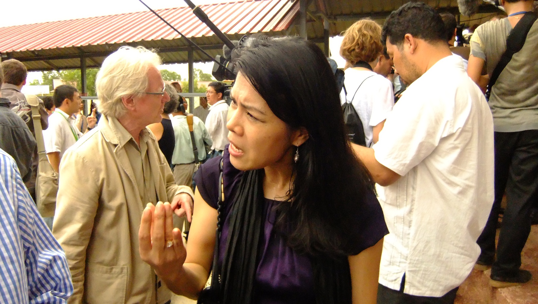 Activist and civil party Theary Seng responds to the Duch verdict outcome in July 2010.